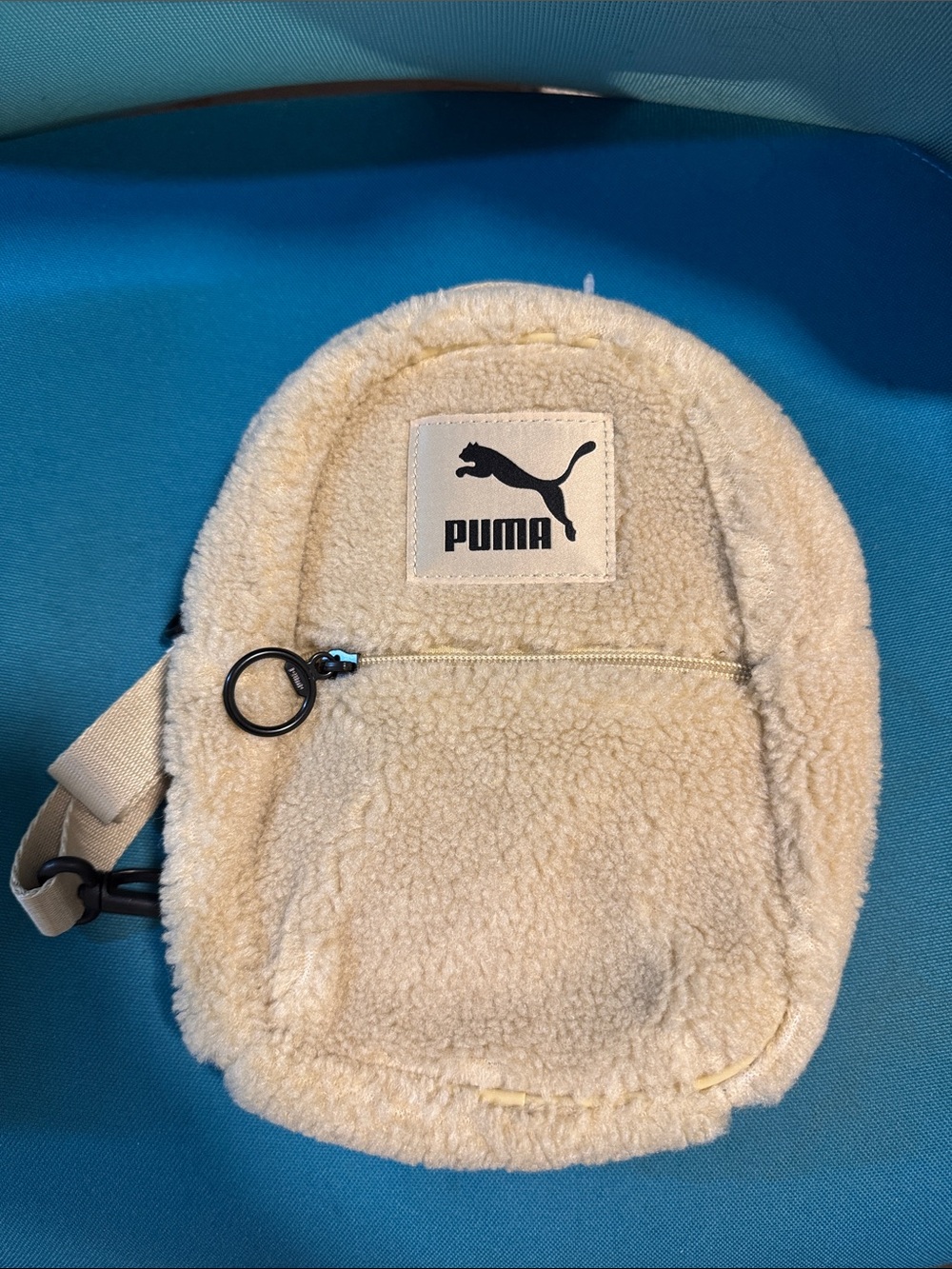 Puma Cream Sherpa Mini Sling Bag